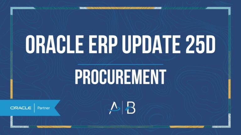 Oracle ERP Update 25D: Procurement