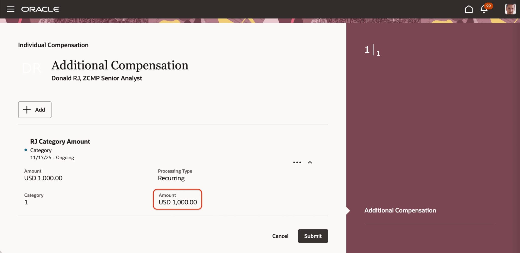 Oracle HCM Compensation Cloud 26A